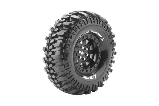 LOULT3231VB Louise R/C CR-Champ 1.9"-12mm Hex on Black Wheels (2)