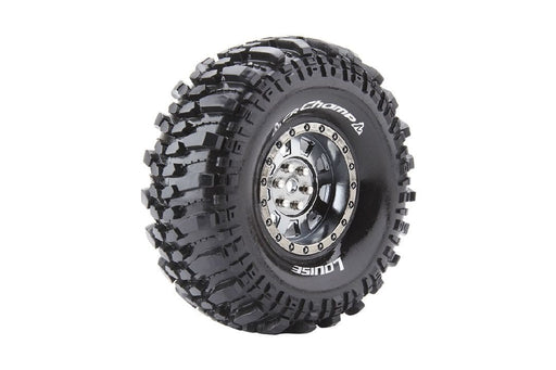 LOULT3231VBC Louise R/C CR-Champ 1.9"-12mm Hex Black/Chrome Wheels (2)