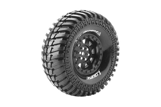 LOULT3232VB Louise R/C CR-Ardent 1.9"-12mm Hex on Black Wheels (2)