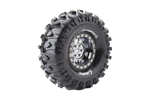 LOULT3233VBC Louise R/C CR-Rowdy 1.9"-12mm Hex Black/Chrome Wheels (2)