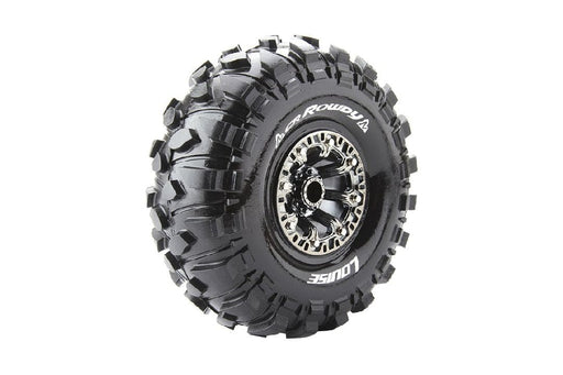 LOULT3238VBC Louise R/C CR-Rowdy 2.2"-12mm Hex Black/Chrome Wheels (2)