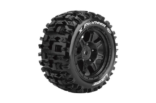 LOULT3296BM Louise R/C X-Pioneer 4.3" Black Wheels (Arrma Kraton 8S)(2)