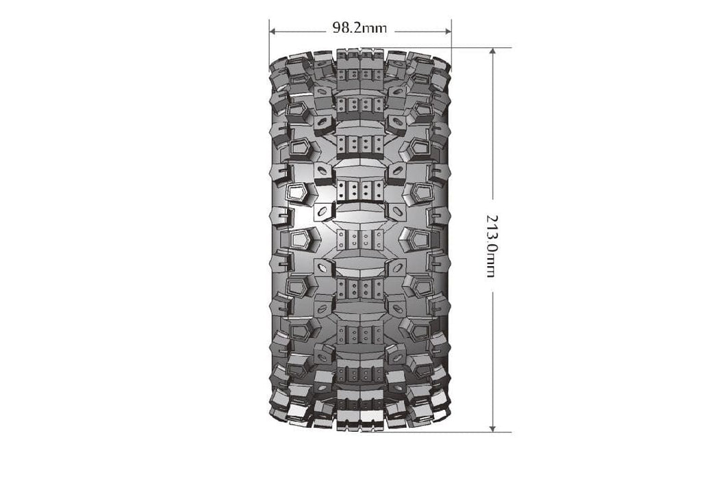 LOULT3297BM Louise R/C X-Uphill 4.3" Black Wheels (Arrma Kraton 8S)(2)