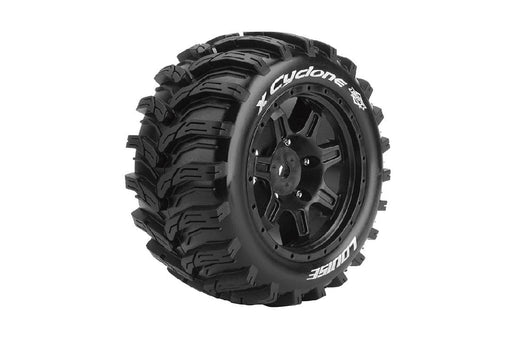 LOULT3298B Louise R/C X-Cyclone 4.3" Black Wheels (For X-Maxx)(2)