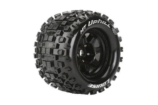 LOULT3322BH Louise R/C MT-Uphill 3.8"-1/2" Offset,17mm Hex Black Wheels(2)