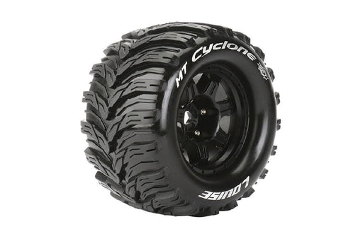 LOULT3323BH Louise R/C MT-Cyclone 3.8"-1/2" Offset,17mm Hex Black Wheels(2)