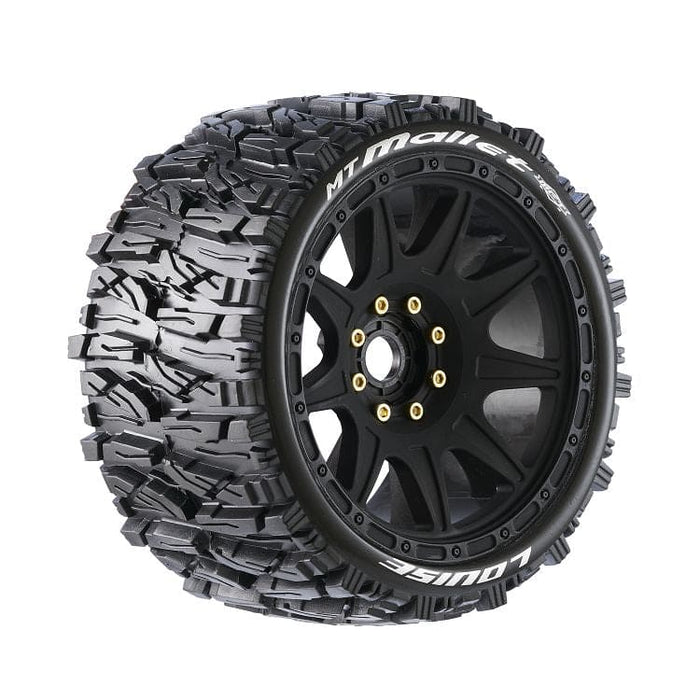 LOULT3355SB Louise R/C MT-Mallet Speed 4.3" on Rem Hex Black Wheels (2)