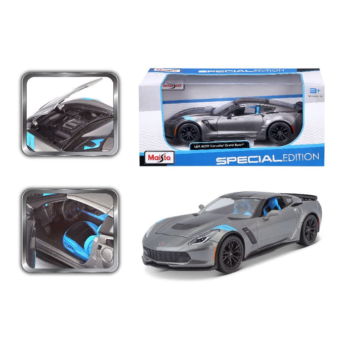 MAI31516 Maisto 1/24 SE 2017 Chevrolet Corvette Grand Sport (Grey)