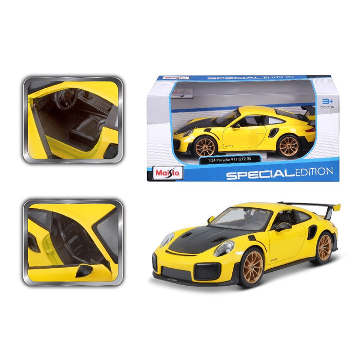 MAI31523 Maisto 1/24 SE 2018 Porsche 911 GT2 RS (Yellow/Black)