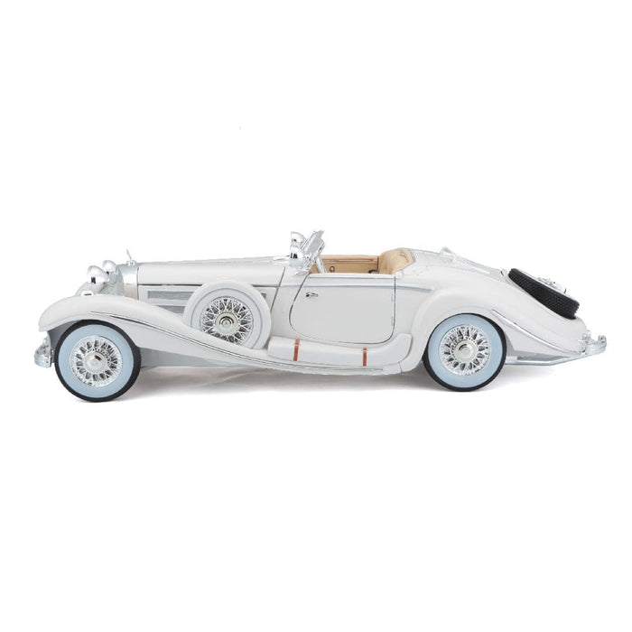 MAI36055 Maisto 1/18 PE 1936 M-B 500 K Typ Specialroadster (White)