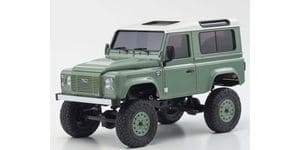 KYO32527GR MINI-Z 4x4 Series MX-01 Readyset Land Rover Defender 90 Heritage Grasmere Green / Alaska White