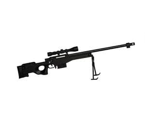 GOASR-BLACK 1/4 Scale Die Cast Sniper Rifle Model, Black