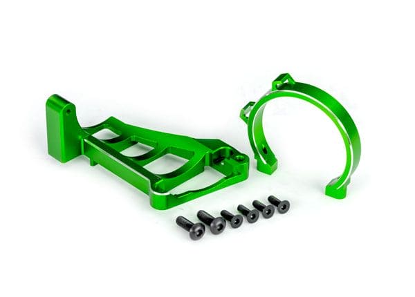 TRA10262-GRN Traxxas Motor mounts (front & rear) (green-anodized aluminum)