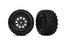 TRA10771-STBLK Traxxas Tires & wheels, assembled(black/satin wheels)(front)(2)