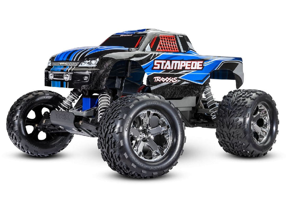 TRA36254-8BLUE Traxxas Stampede 1/10 Monster Truck Extreme Heavy Duty - Blue **Sold Separately for the best run time you will need part# Tra2992***