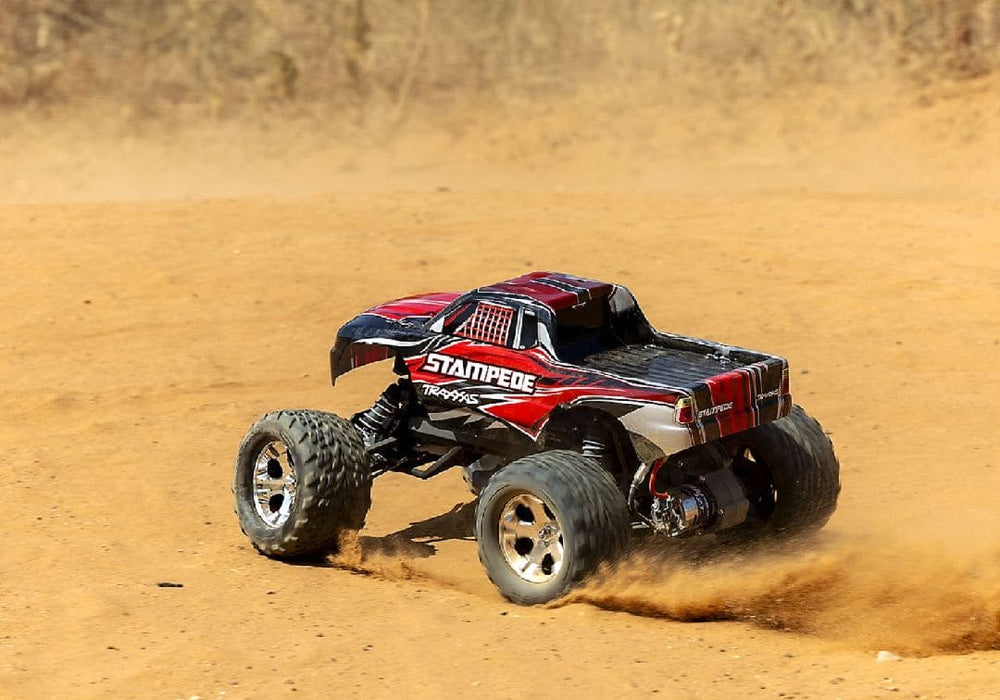 TRA36254-8RED Traxxas Stampede 1/10 Monster Truck Extreme Heavy Duty - Red **Sold Separately for the best run time you will need part# Tra2992***