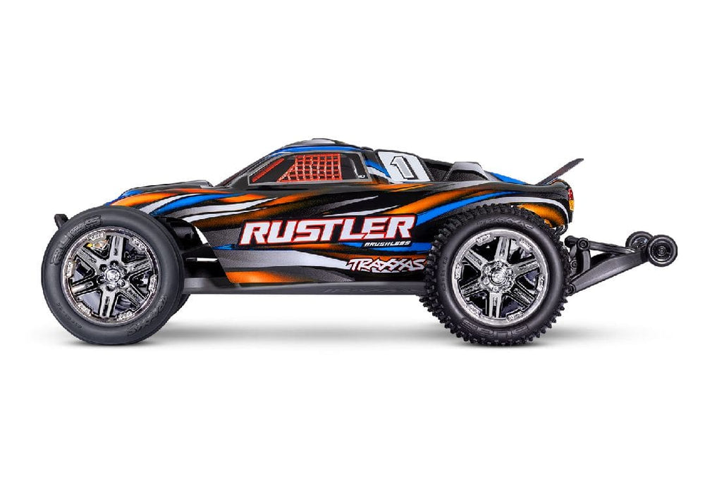 TRA37354-4ORANGE Traxxas 1/10 Rustler 2WD BL-2S Clipless - Orange**** Free battery and charger with the purchase of this truck. DEAL ENDS 03/31/25