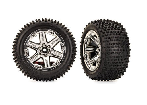 TRA3779X Traxxas Tire and Wheel, Rxt Chrm 2.8/Alias