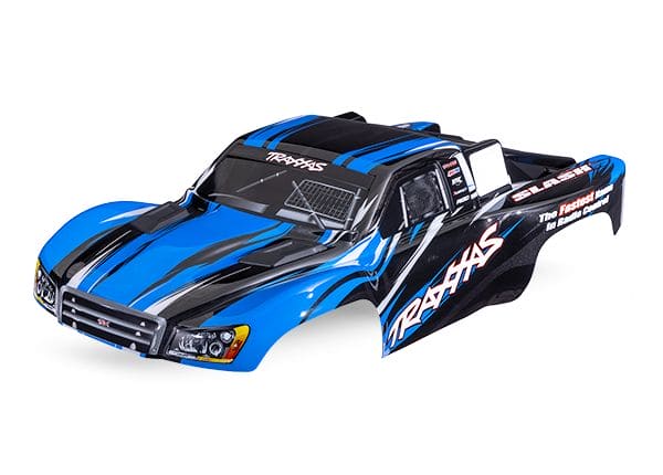 TRA5855-BLUE Traxxas Body, Slash 4X4, blue, painted, decals applied