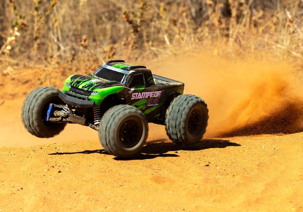 TRA67154-4GREEN Traxxas Stampede 1/10 4X4 Brushless Monster Truck RTR - Green***SOLD SEPARATELY you will need TRA2985 & TRA2827X to run this truck**