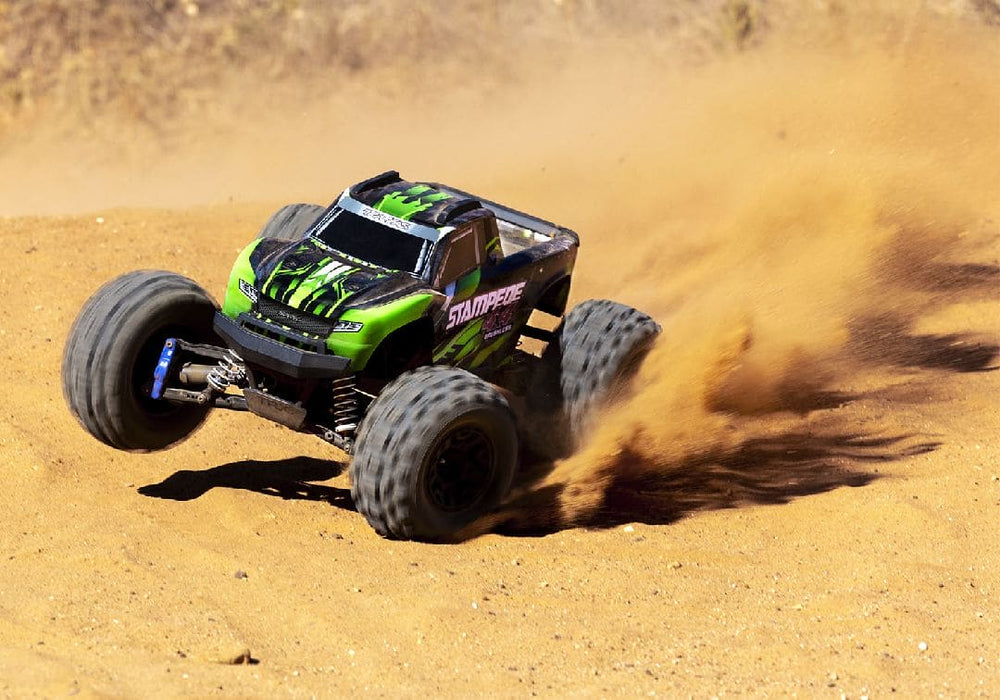 TRA67154-4GREEN Traxxas Stampede 1/10 4X4 Brushless Monster Truck RTR - Green***SOLD SEPARATELY you will need TRA2985 & TRA2827X to run this truck**