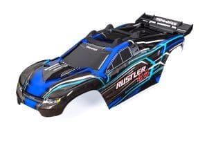 TRA6740-BLUE Traxxas Body Rustler 4X4 Blue (Painted Decals Applied)