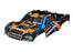 TRA6844-ORNG Traxxas Body, Slash 4X4, orange and blue, painted, clipless