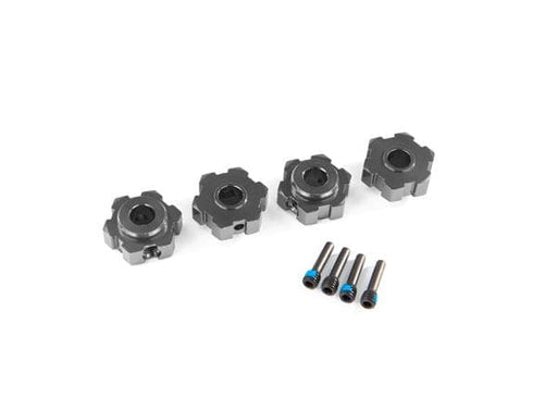 TRA8956-GRAY Traxxas Wheel hubs, hex, aluminum (gray-anodized) (4)