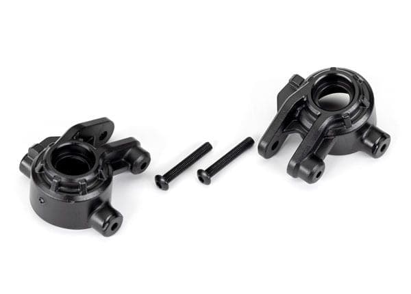 TRA9037 Traxxas Steering blocks, extreme heavy duty, black