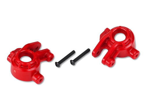 TRA9037R Traxxas Steering blocks, extreme heavy duty, red