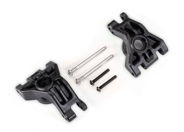 TRA9050 Traxxas Carriers, stub axle, rear, extreme heavy duty, black