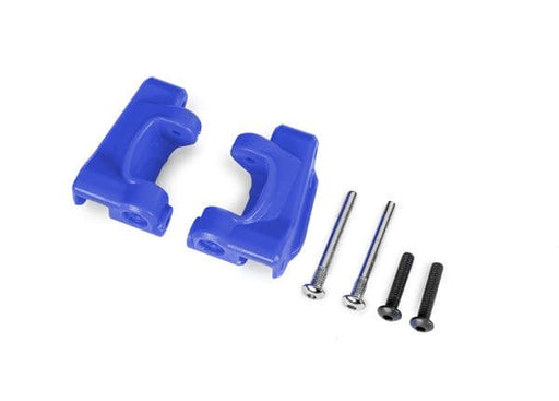 TRA9135-BLUE Traxxas Caster blocks, extreme heavy duty, blue (2)(for #9182)