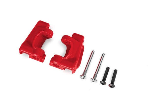 TRA9135-RED Traxxas Caster blocks, extreme heavy duty, red (2)(for #9182)