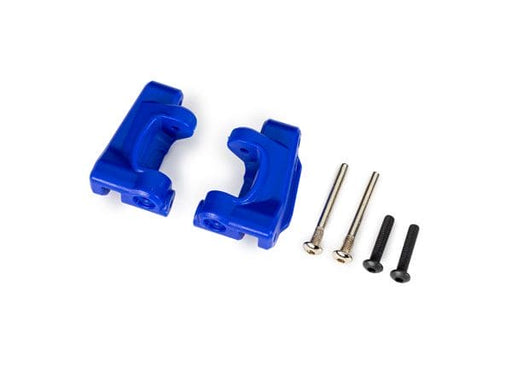 TRA9136-BLUE Traxxas Caster blocks, extreme heavy duty, blue (2)(#9180/9181)