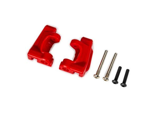 TRA9136-RED Traxxas Caster blocks, extreme heavy duty, red (2)(#9180/9181)