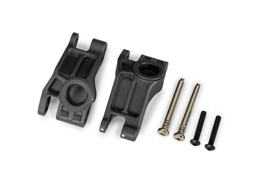 TRA9150-GRAY Carriers, stub axle, rear, extreme heavy duty, gray (left & right)/ 3x31mm hinge pins (2)/ 3x18mm BCS (2) (for use with #9180, 9181, 9182 upgrade kit)