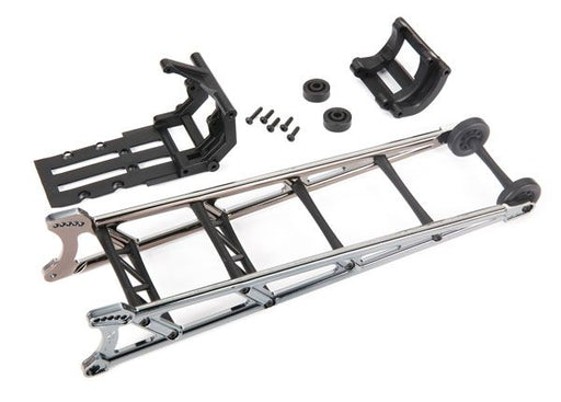 TRA9460X Traxxas Wheelie bar, black chrome (assembled)/ wheelie bar mount