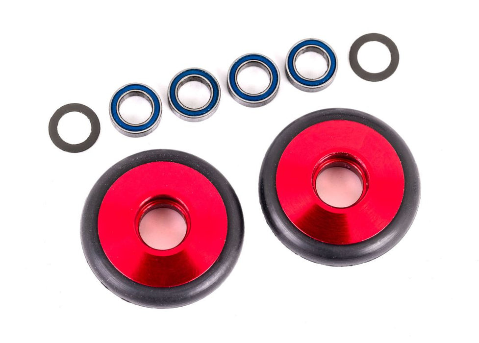 TRA9461R Traxxas Wheels, Wheelie Bar, 6061-T6 Aluminum Red