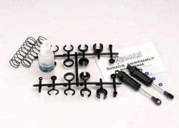 TRA3760 Ultra Shocks (black) (long) (complete w/ spring pre-load spacers & springs) (front) (2)