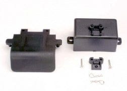 TRA4132 Bumper (rear)/ battery box/ body clips (2), EZ-Start mount,3x10CST