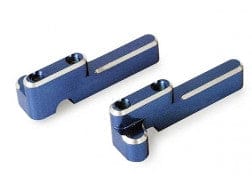 TRA4918X Servo mounts, steering/ shift (machined aluminum) (blue) (f&r)