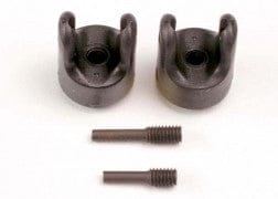 TRA4927X Transmission output yokes (heavy-duty) (2)/ set screw yoke pins,M4/10 (1) & M4/18.5 (1)