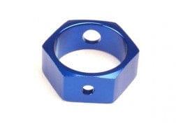 TRA4966X Brake adapter, hex aluminum (blue) (use with HD shafts)