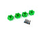 TRA8956G Traxxas Wheel hubs, hex, aluminum (green-anodized) (4)/ 4x13mm screw pins (4)