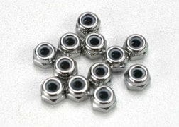 TRA5158 Nuts, 2.5mm nylon locking (12)