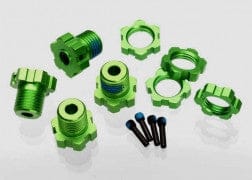 TRA5353G Wheel hubs, splined, 17mm (green-anodized) (4)