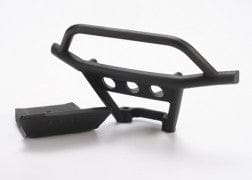 TRA6735 Bumper, front/ skidplate, front (black)