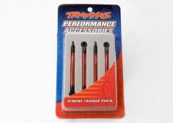 TRA7118X Push rods, aluminum (red-anodized) (4) (assembled with rod ends)