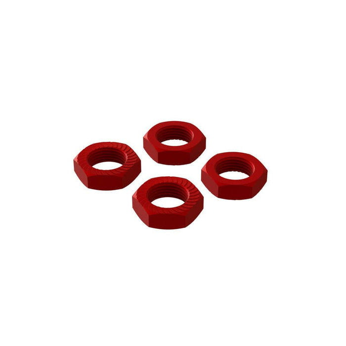 AR310906 Aluminum Wheel Nut, 17mm Red (4)