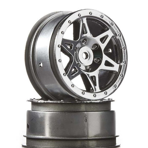 AR510040 1/10 Front 2.2/3.0 Wheels, 12mm Hex, Chrome: Raider